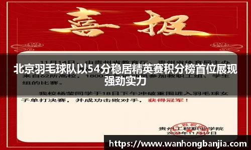 北京羽毛球队以54分稳居精英赛积分榜首位展现强劲实力